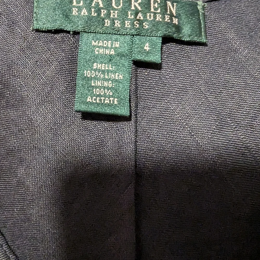 Ralph Lauren Black Dress 100% Linen - Picture 3 of 3